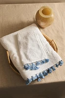 COTTON BATH TOWEL WITH TASSELS