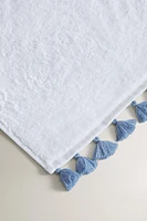 COTTON BATH TOWEL WITH TASSELS