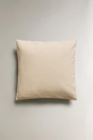 SOLID COTTON THROW PILLOW COVER