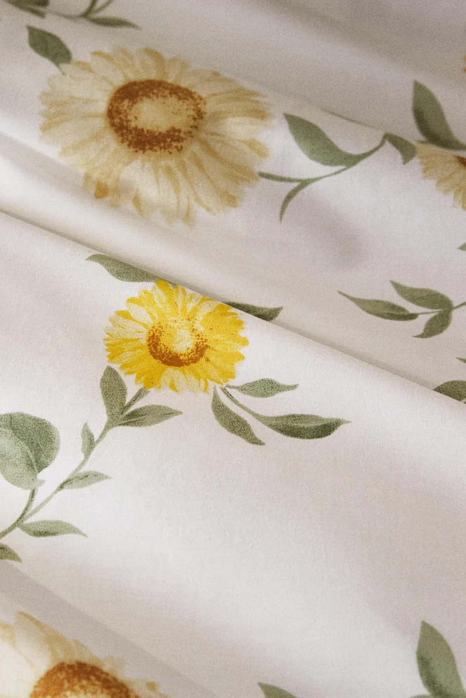 SUNFLOWER PRINT DUVET COVER