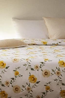 SUNFLOWER PRINT DUVET COVER