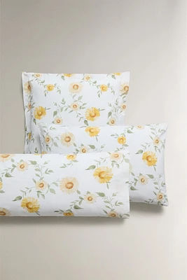 SUNFLOWER PRINT PILLOWCASE