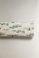 TOILE DE JOUY CHRISTMAS SATEEN PILLOWCASE