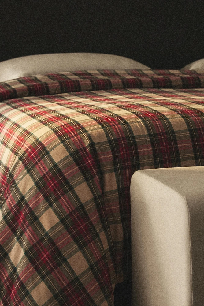 PLAID FLANNEL CHRISTMAS DUVET COVER