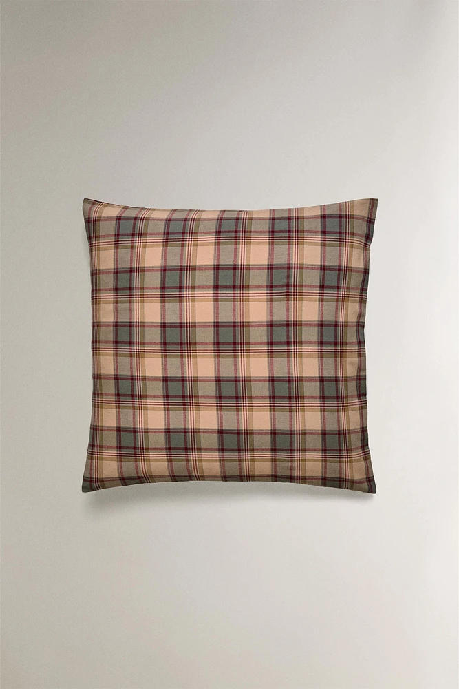 CHECK CHRISTMAS COTTON PILLOWCASE