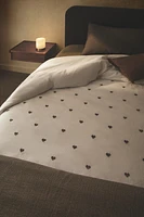 CHRISTMAS HEARTS COTTON PERCALE DUVET COVER