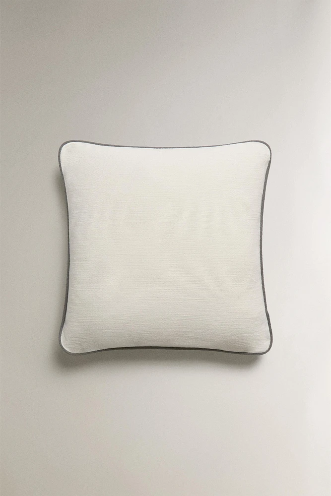 THROW PILLOW COVER WITH PIPING