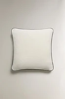 THROW PILLOW COVER WITH PIPING