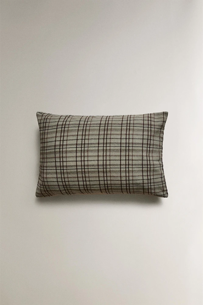 CHECK THROW PILLOW COVER