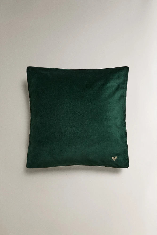 CHRISTMAS VELVET THROW PILLOW COVER