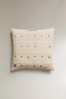 CHRISTMAS ADVENT CALENDAR THROW PILLOW COVER