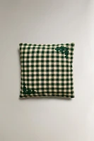 GINGHAM CHRISTMAS THROW PILLOW COVER