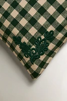 GINGHAM CHRISTMAS THROW PILLOW COVER