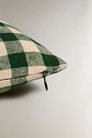 GINGHAM CHRISTMAS THROW PILLOW COVER