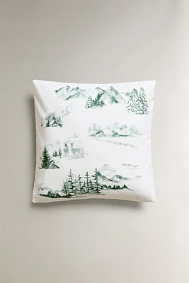 TOILE DE JOUY CHRISTMAS THROW PILLOW COVER