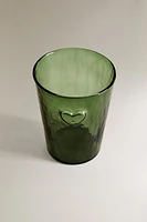 CHRISTMAS HEART GLASS TUMBLER