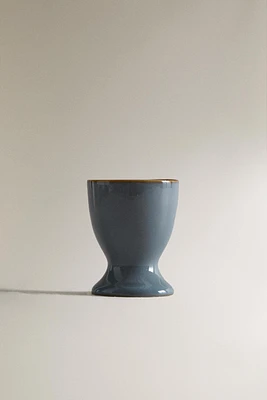 EGG CUP WITH CONTRASTING RIM