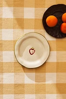 FRUIT STONEWARE DESSERT PLATE