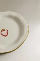 FRUIT STONEWARE DESSERT PLATE