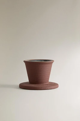 TERRACOTTA CANDLEHOLDER