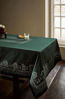 CHRISTMAS VILLAGE COTTON TABLECLOTH