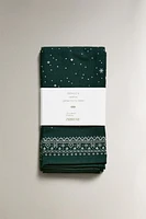 SET OF CHRISTMAS VILLAGE COTTON NAPKINS (SET 2)