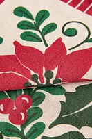 SET OF CHRISTMAS POINSETTIA BORDER NAPKINS (SET OF 2)