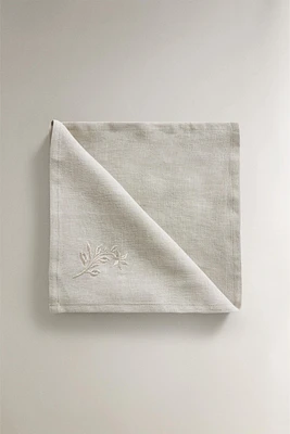 SET OF LINEN BRANCH NAPKINS (SET 2)