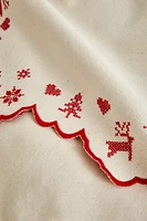 CHRISTMAS REINDEER COTTON TABLECLOTH