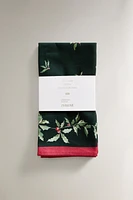 PACK OF CHRISTMAS NAPKINS WITH HOLLY BORDER (PACK OF 2)