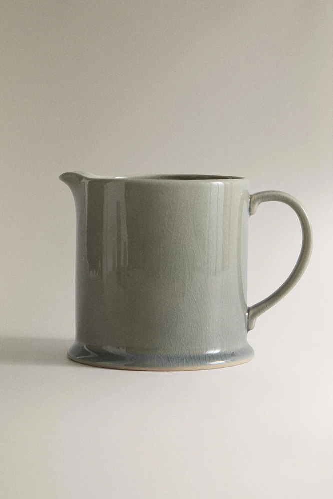 GLAZED STONEWARE PITCHER