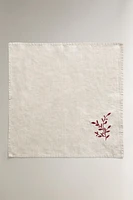 SET OF LINEN CHRISTMAS BRANCH NAPKINS (SET OF 2)