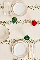 COTTON TABLECLOTH WITH CHRISTMAS HOLLY BORDER