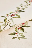 COTTON TABLECLOTH WITH CHRISTMAS HOLLY BORDER