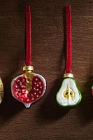 SET OF GLASS FRUITS TREE ORNAMENTS (SET OF 5)