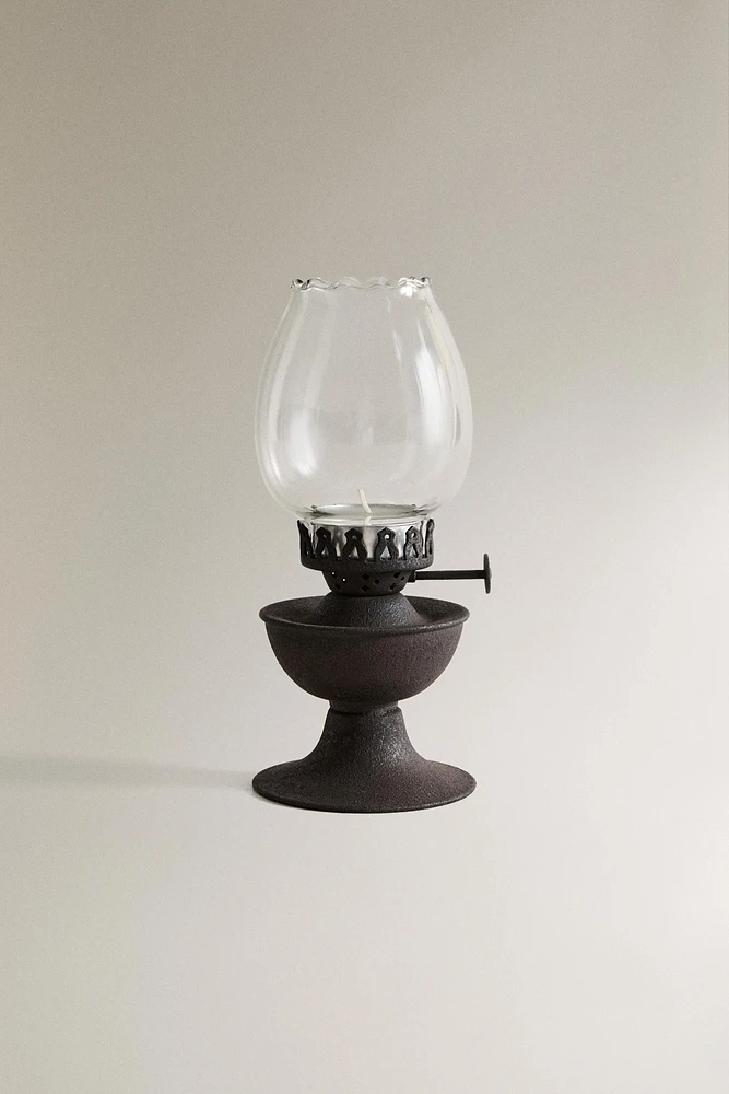 OIL LAMP-SHAPED TEALIGHT HOLDER