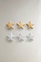 PACK OF CHRISTMAS STAR TEALIGHT CANDLES (PACK OF 6)