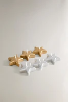 PACK OF CHRISTMAS STAR TEALIGHT CANDLES (PACK OF 6)