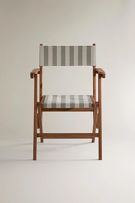 STRIPED COTTON FOLDING CHAIR