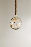 PAINTED GLASS BALL CHRISTMAS TREE ORNAMENT