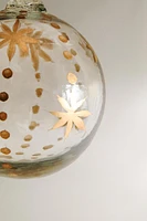 PAINTED GLASS BALL CHRISTMAS TREE ORNAMENT