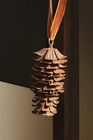 METAL PINE CONE CHRISTMAS TREE ORNAMENT