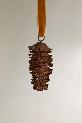 METAL PINE CONE CHRISTMAS TREE ORNAMENT