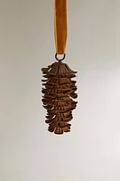 METAL PINE CONE CHRISTMAS TREE ORNAMENT