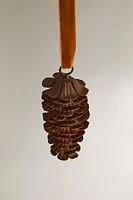 METAL PINE CONE CHRISTMAS TREE ORNAMENT