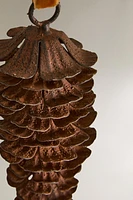 METAL PINE CONE CHRISTMAS TREE ORNAMENT