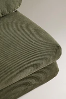 FOLDING CORDUROY LOUNGE CHAIR