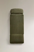 FOLDING CORDUROY LOUNGE CHAIR