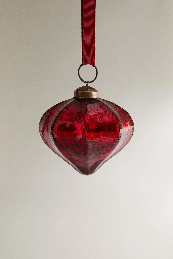 DIAMOND GLASS CHRISTMAS TREE ORNAMENT