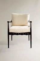 BOUCLÉ CUSHION ARMCHAIR